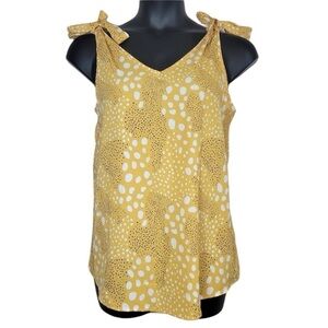 Hailey & Co Goldenrod Tank Top with Shoulder Ties Sz Lg